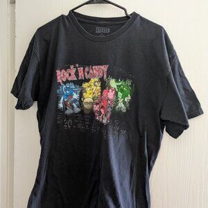 M&Ms 2011 Rock'n Candy Tee Official M&Ms World Black Tee Size Large